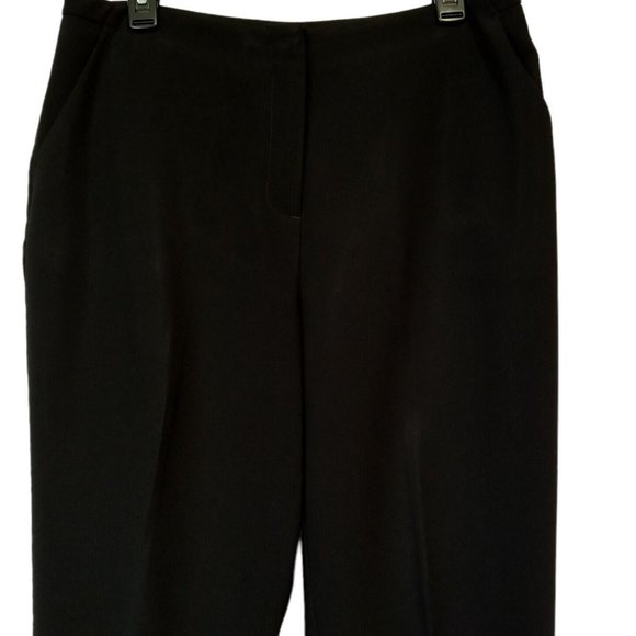 CHICOS Black Trousers/Pants sz 1.5 (10)  Ankle  Straight Leg  VGC - Picture 1 of 11